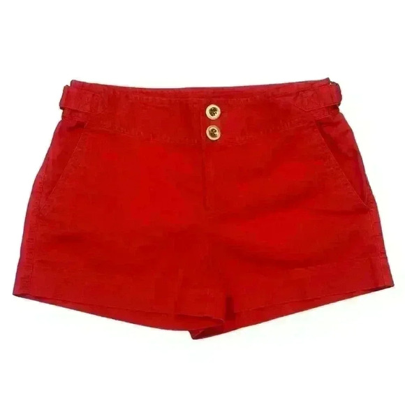 Marc by Marc Jacobs Red Orange Shorty Shorts Chino Womens Sz 2 Casual Classic - Picture 1 of 16